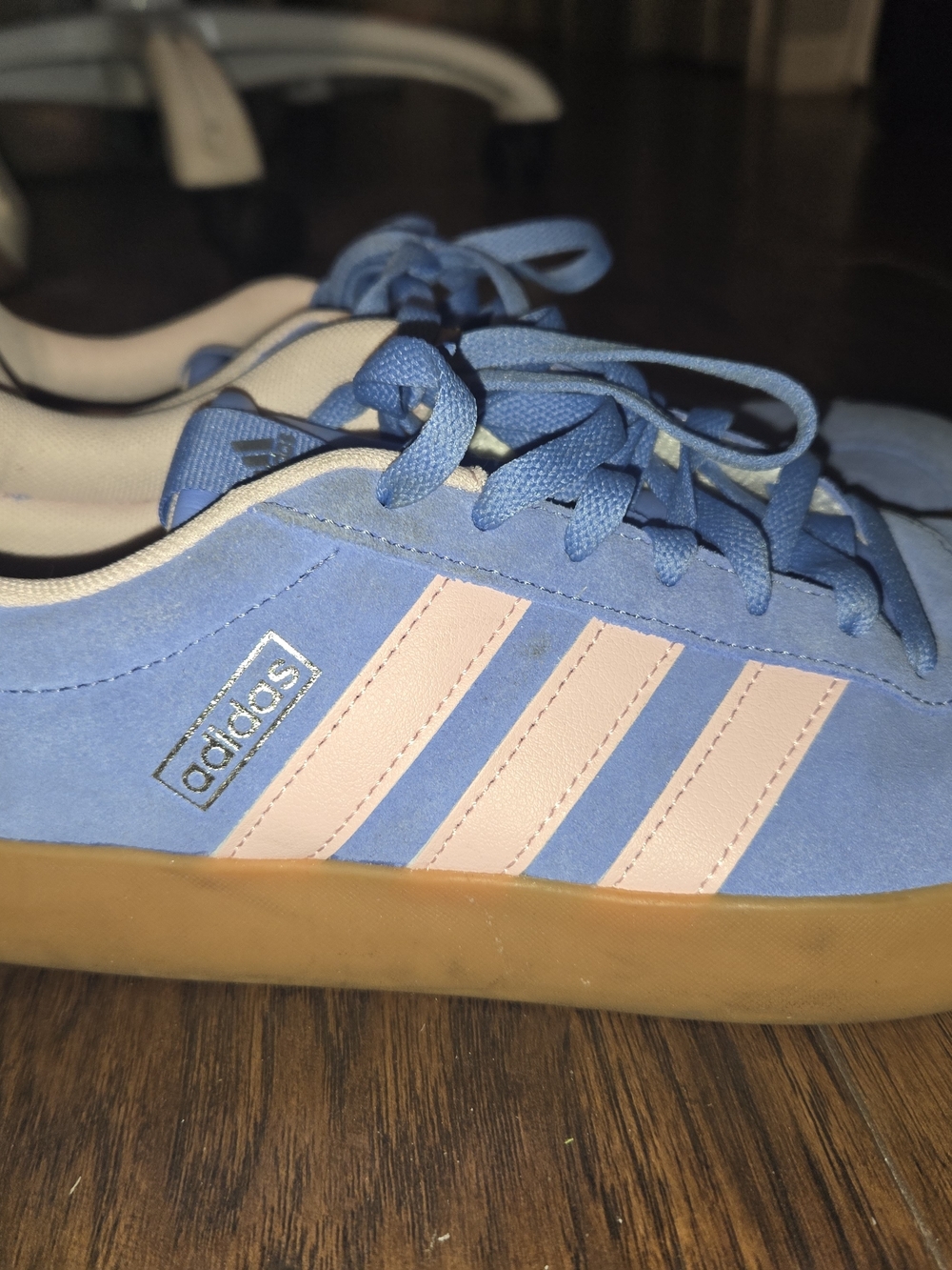 adidas Women’s Blue and Pink Casual Sneakers - Picture 2 of 3